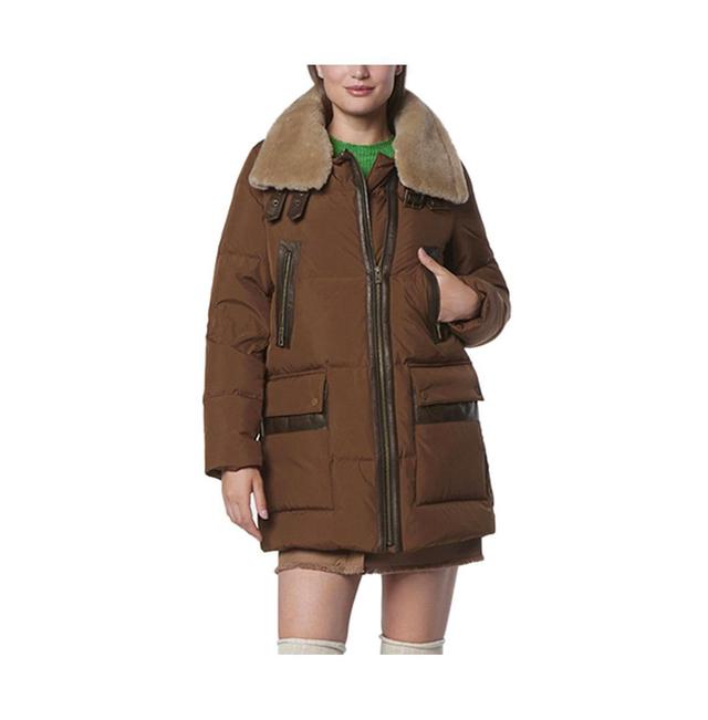 Womens Dutton Aviator Mixed Media Puffer Product Image