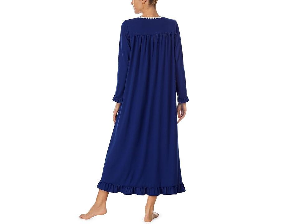 Eileen West Long Sleeve Sweater Knit Ballet Gown (Indigo) Women's Pajama Product Image