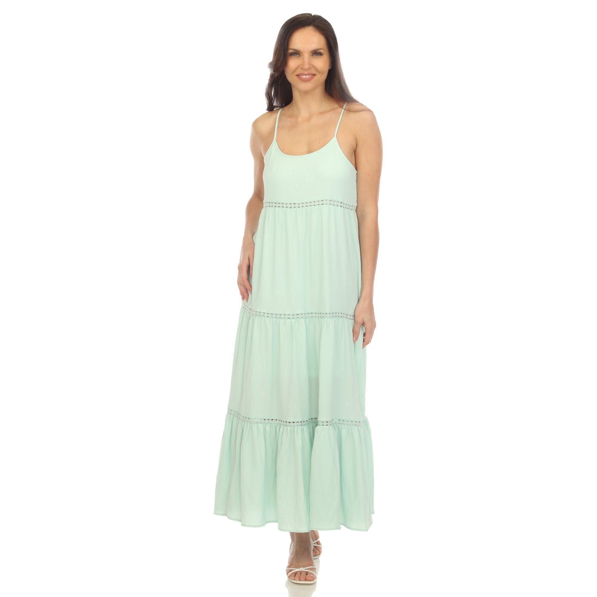 Women's Scoop Neck Tiered Maxi Dress Female Product Image