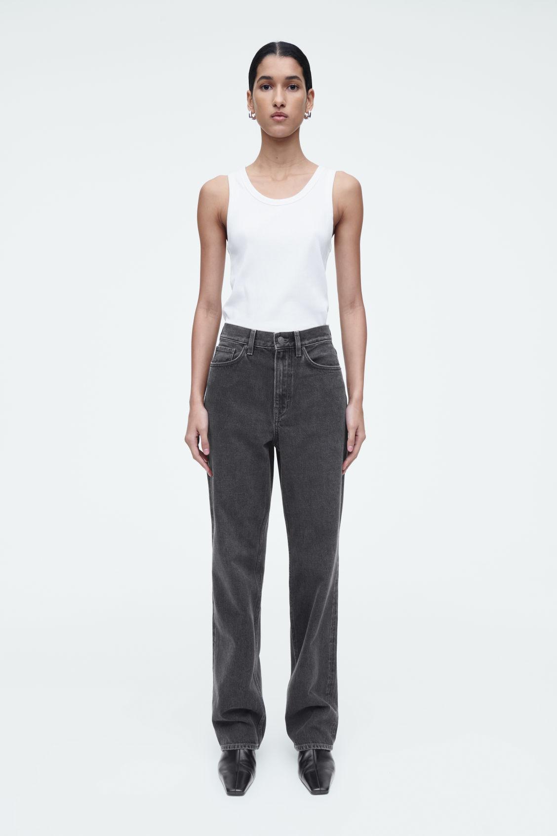 COLUMN STRAIGHT-LEG JEANS Product Image