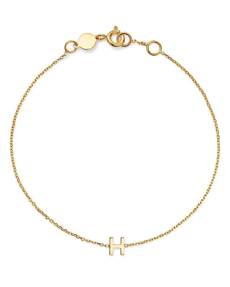 Moon & Meadow 14K Yellow Gold Initial Chain Bracelet Product Image