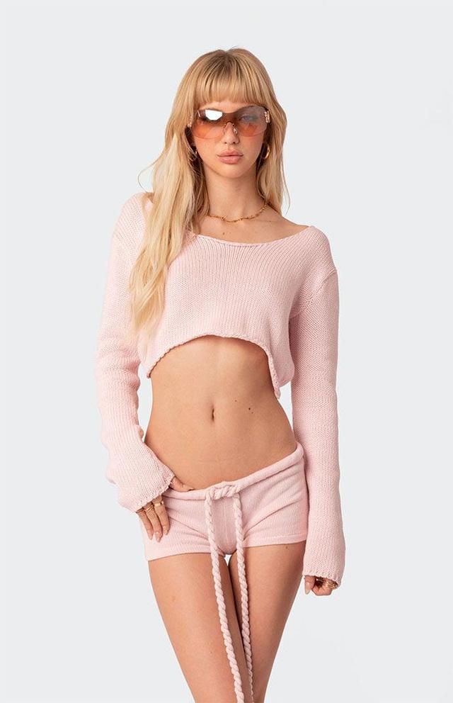 Edikted Women's Staycation Cropped Knit Top Product Image