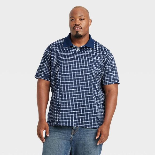 Mens Big & Tall Short Sleeve Performance Polo Shirt - Goodfellow & Co Navy Blue XXLT Product Image