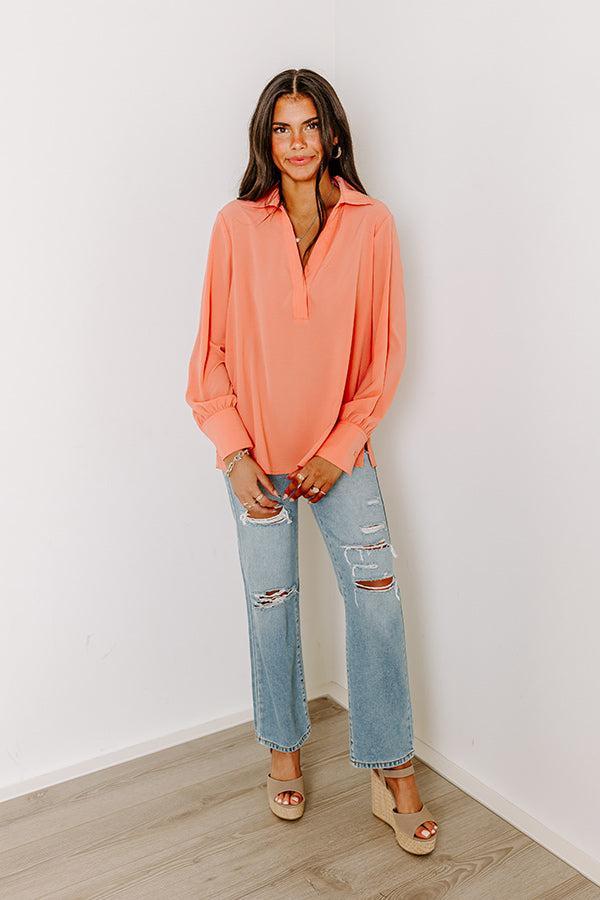 Charleston Getaway Shift Top in Coral Product Image