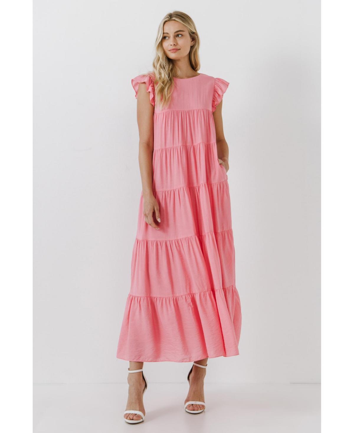 Womens Tiered Maxi Dress Product Image