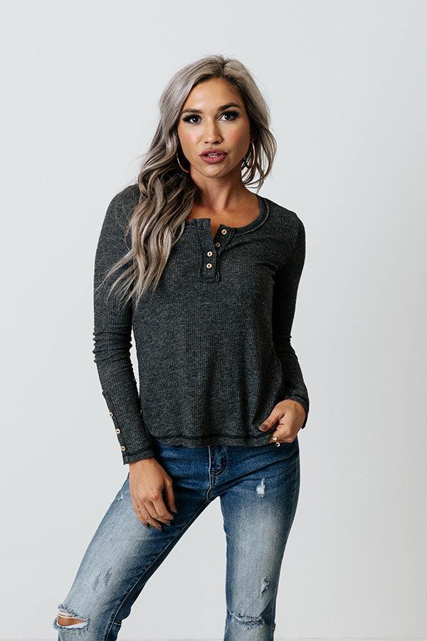 Fast Lane Top In Charcoal product image