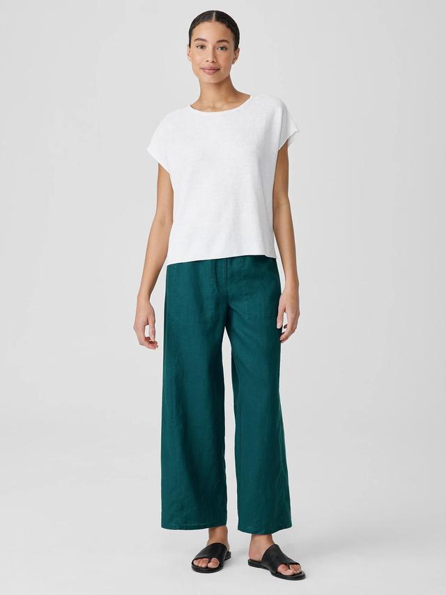 EILEEN FISHER Organic Linen Wide Trouser Pantfemale Product Image