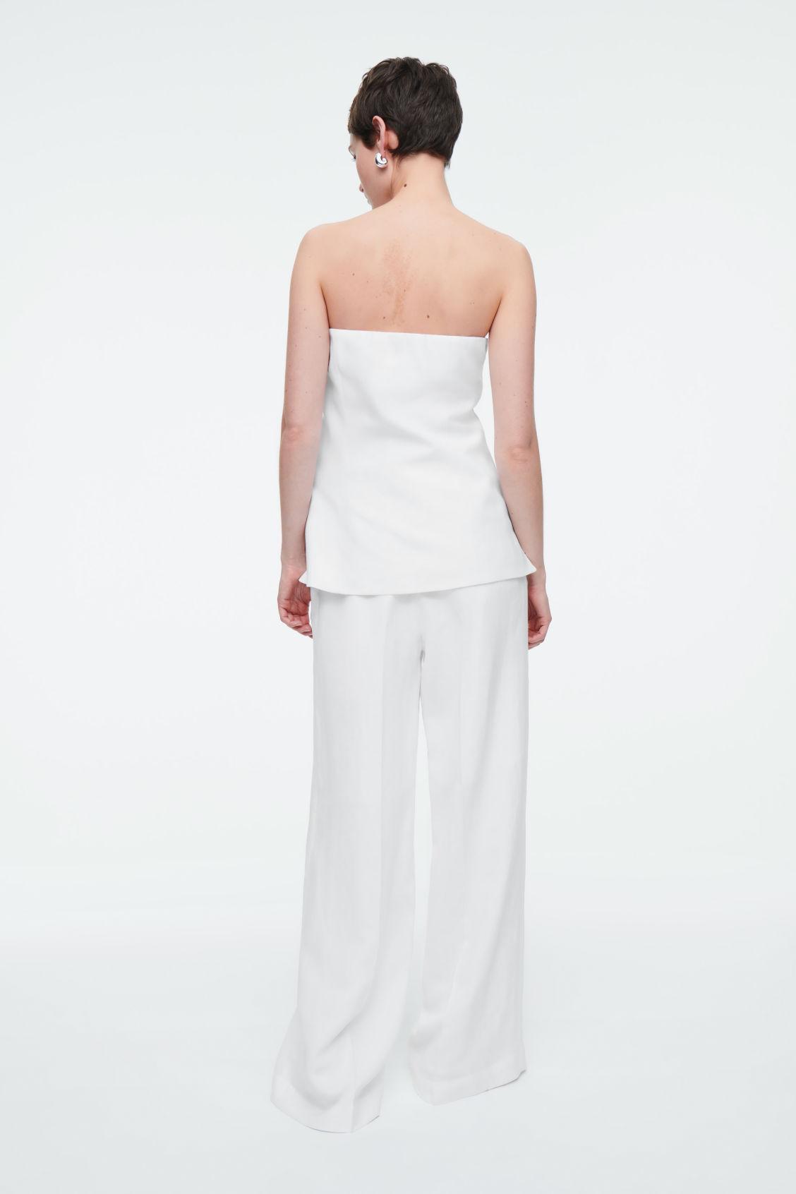 TAILORED LINEN-BLEND PANTS Product Image