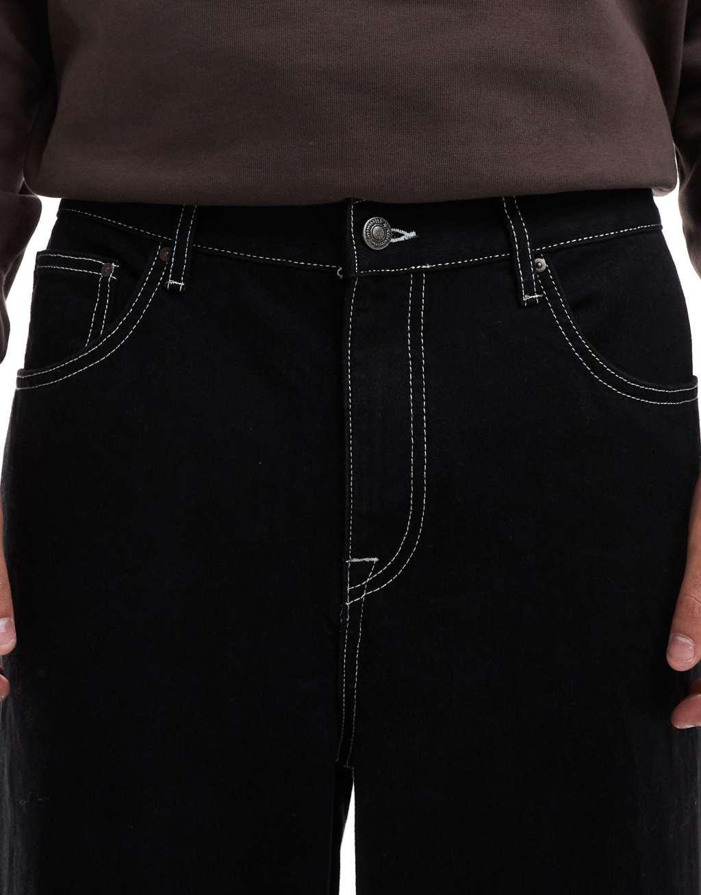 ASOS DESIGN super baggy jeans in black Product Image