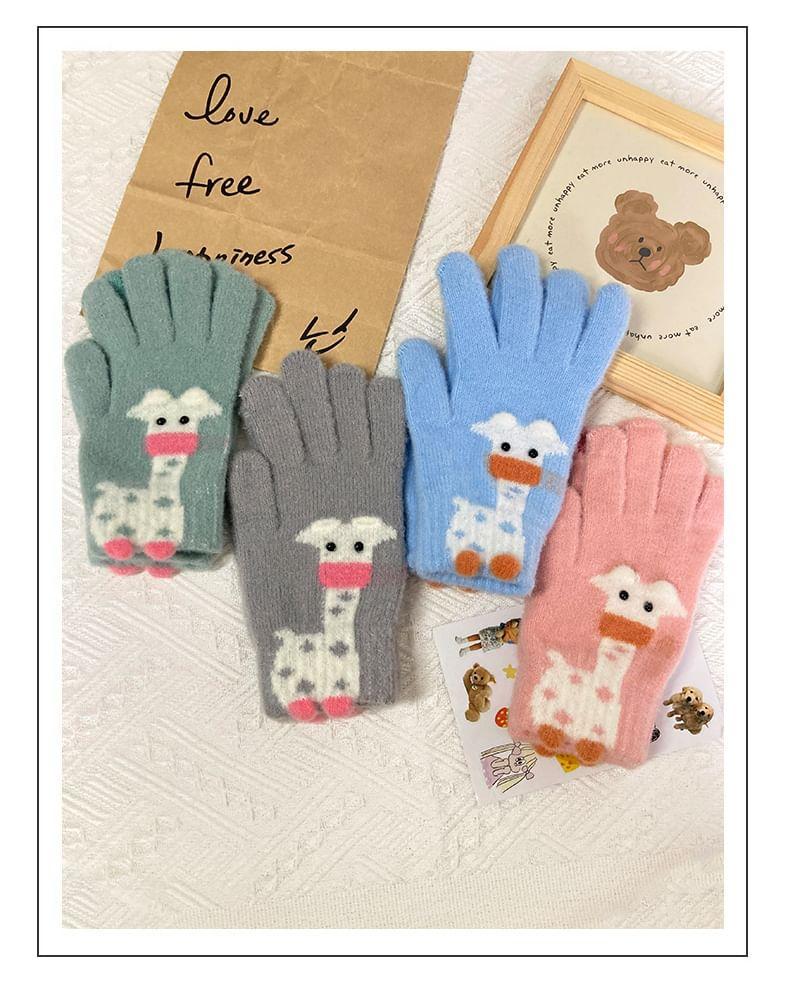 Giraffe Knit Gloves Product Image