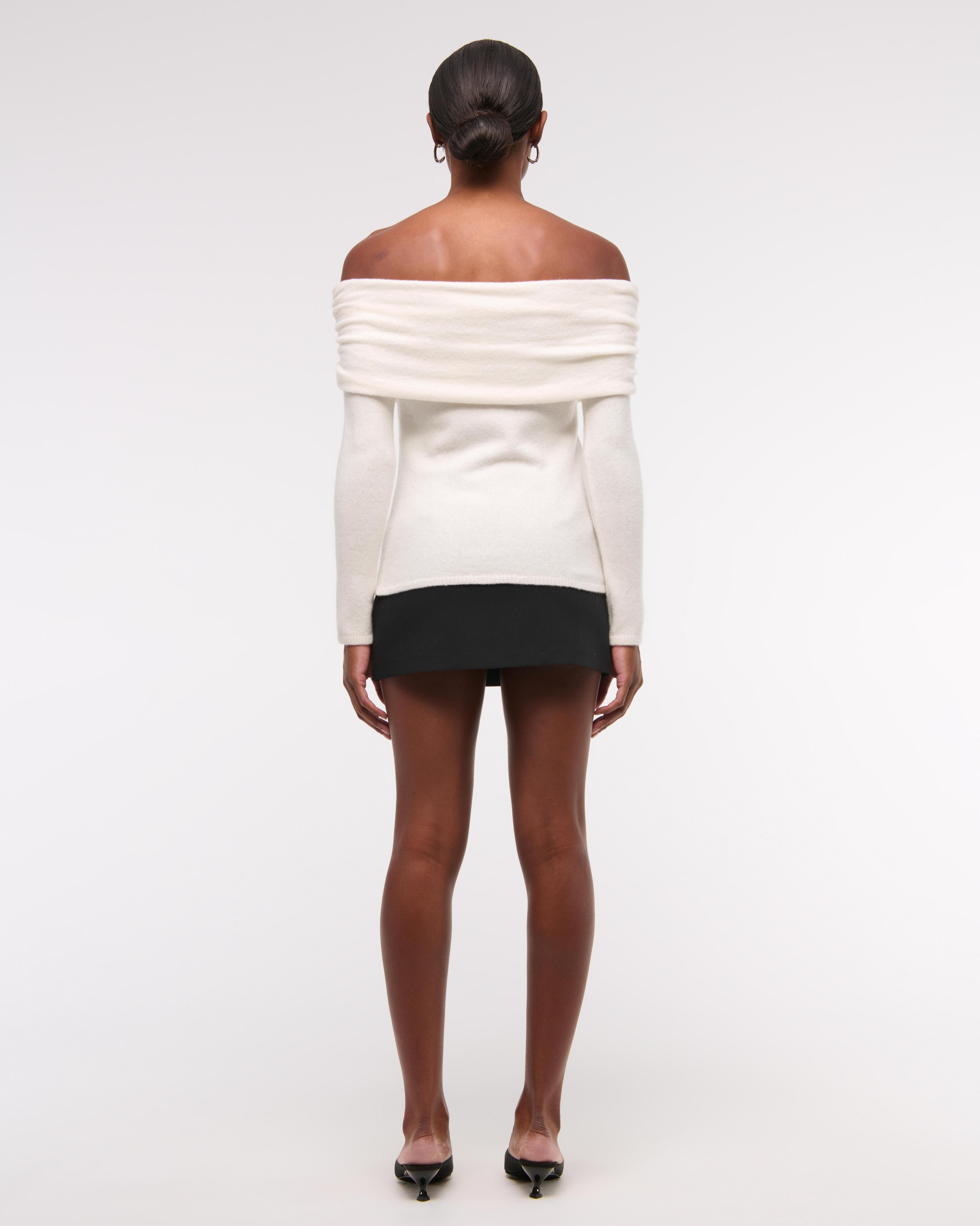 Foldover Off-The-Shoulder Sweater Product Image