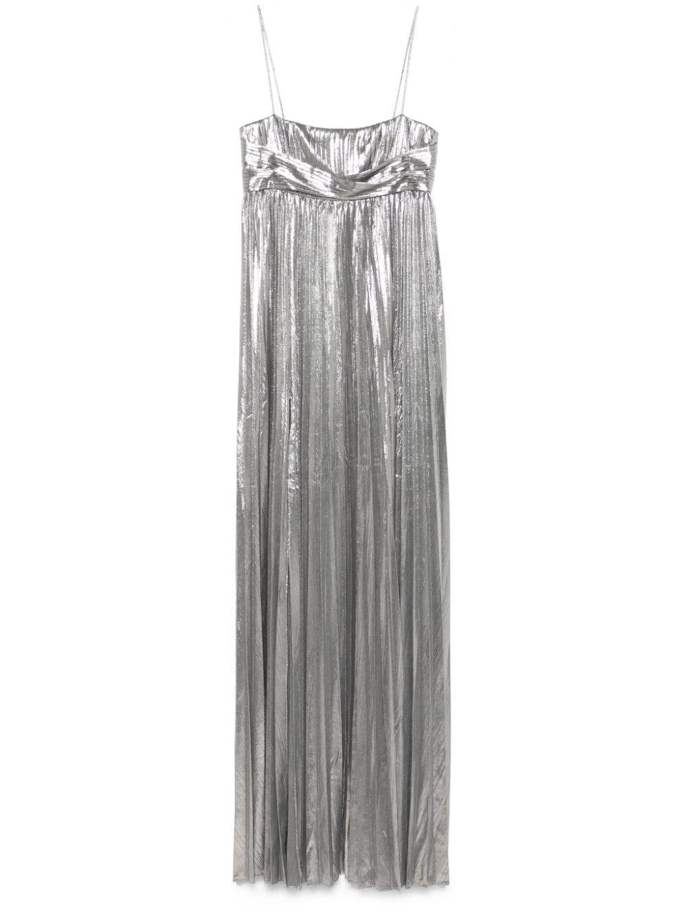 RETROFÉTE Zinnia Gown In Silver Product Image