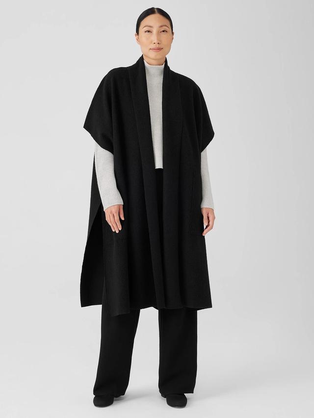 EILEEN FISHER Lightweight Boiled Wool Serape in Regenerative Woolfemale Product Image