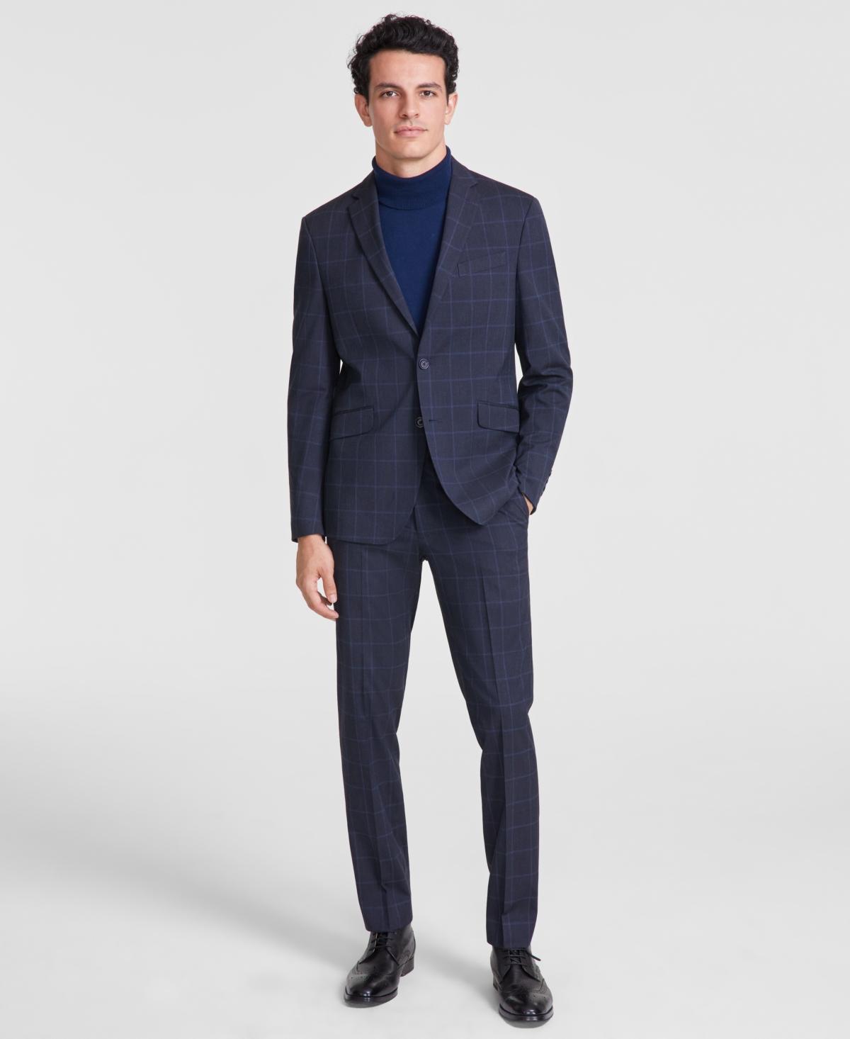 Kenneth Cole Reaction Mens Techni-Cole Slim-Fit Stretch Suit Product Image