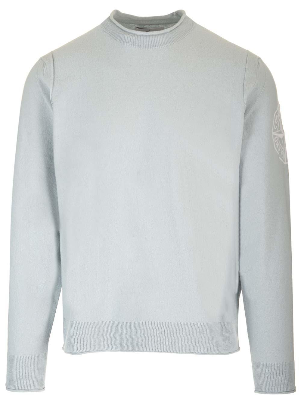 Cotton Sweater In Light Blue Product Image