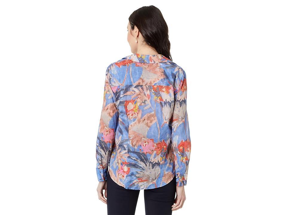 NIC+ZOE Dreamscape Crinkle Shirt Multi) Women's Clothing Product Image