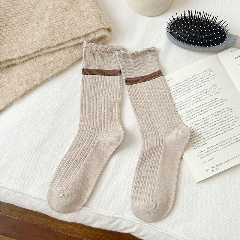 Contrast Trim Socks / Set Product Image