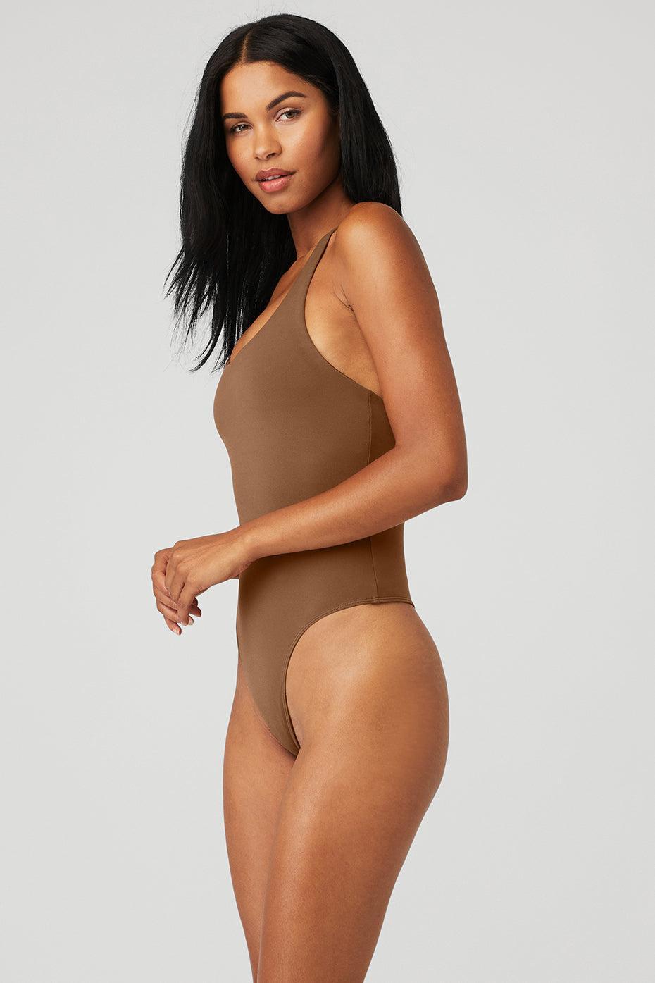 Sleek Back Bodysuit - Cinnamon Brown Female Product Image