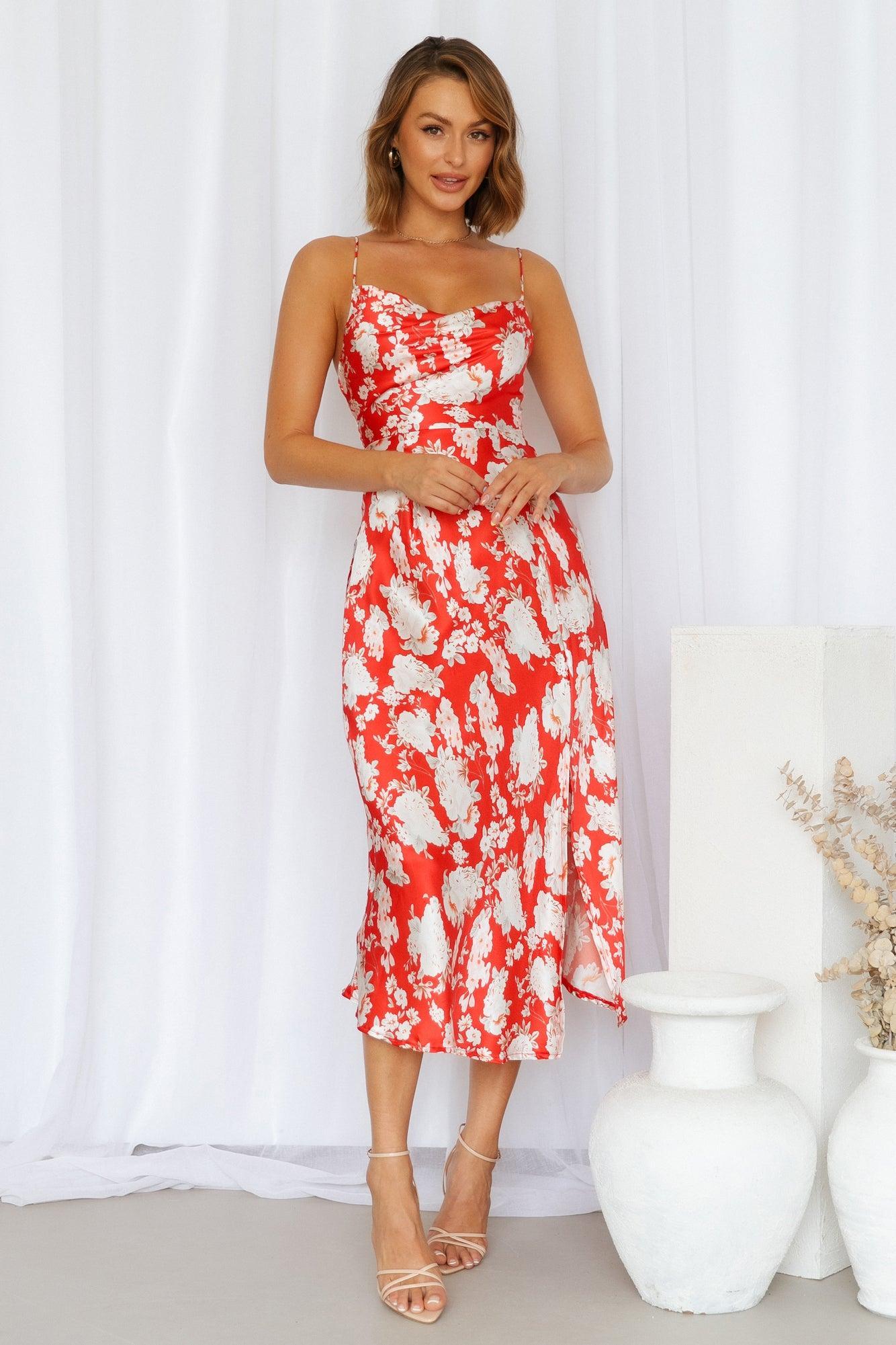 My First Time Midi Dress Red Product Image