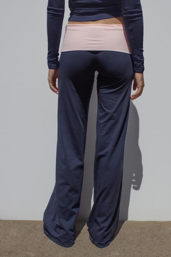 Wide-leg pants with cuffs Product Image