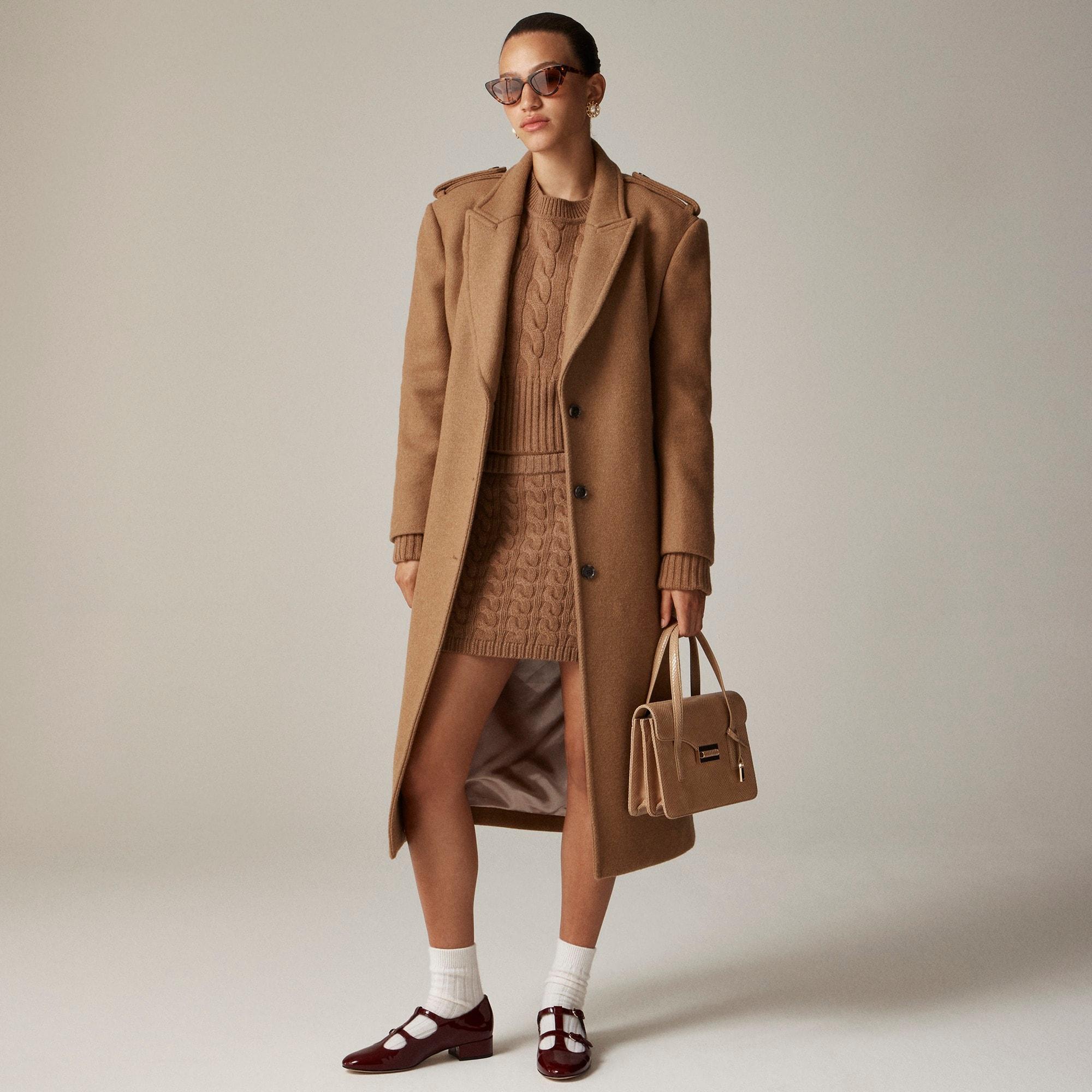 Wrap trench coat in Italian double-faced wool blend Product Image