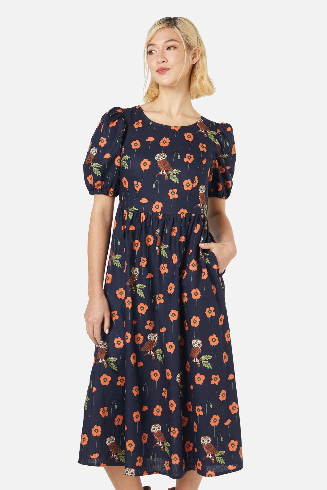 Poppy Owl Midi Dress Product Image