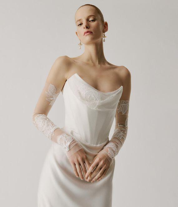 Embroidered Tulle Sleeves  Product Image