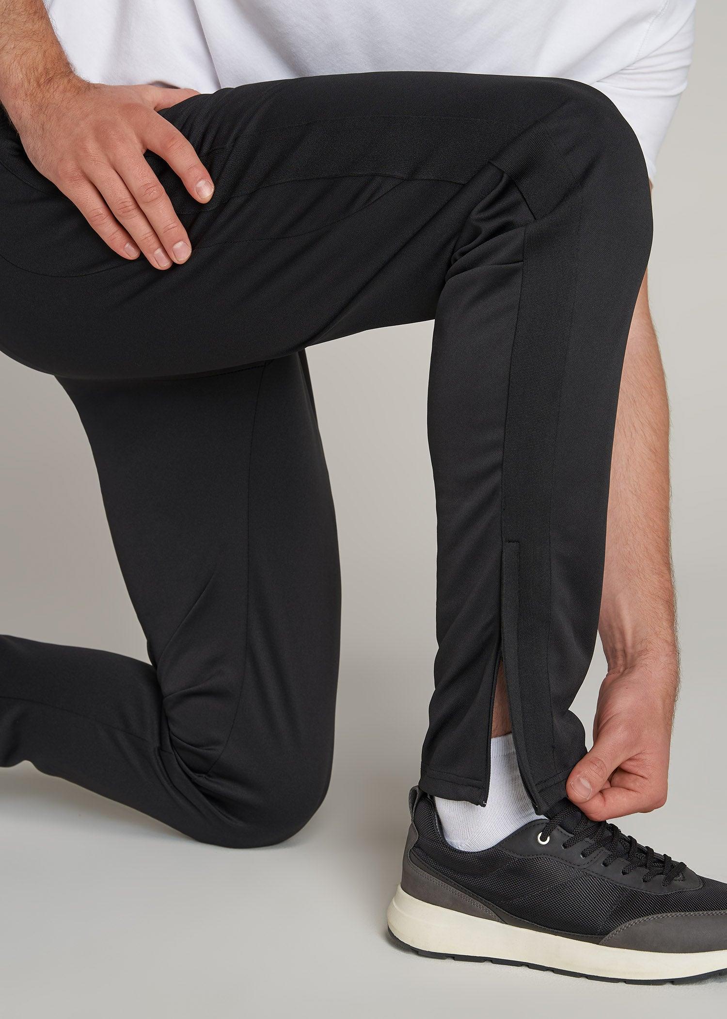 Athletic Stripe Pants for Tall Men in Black And Black Male Product Image