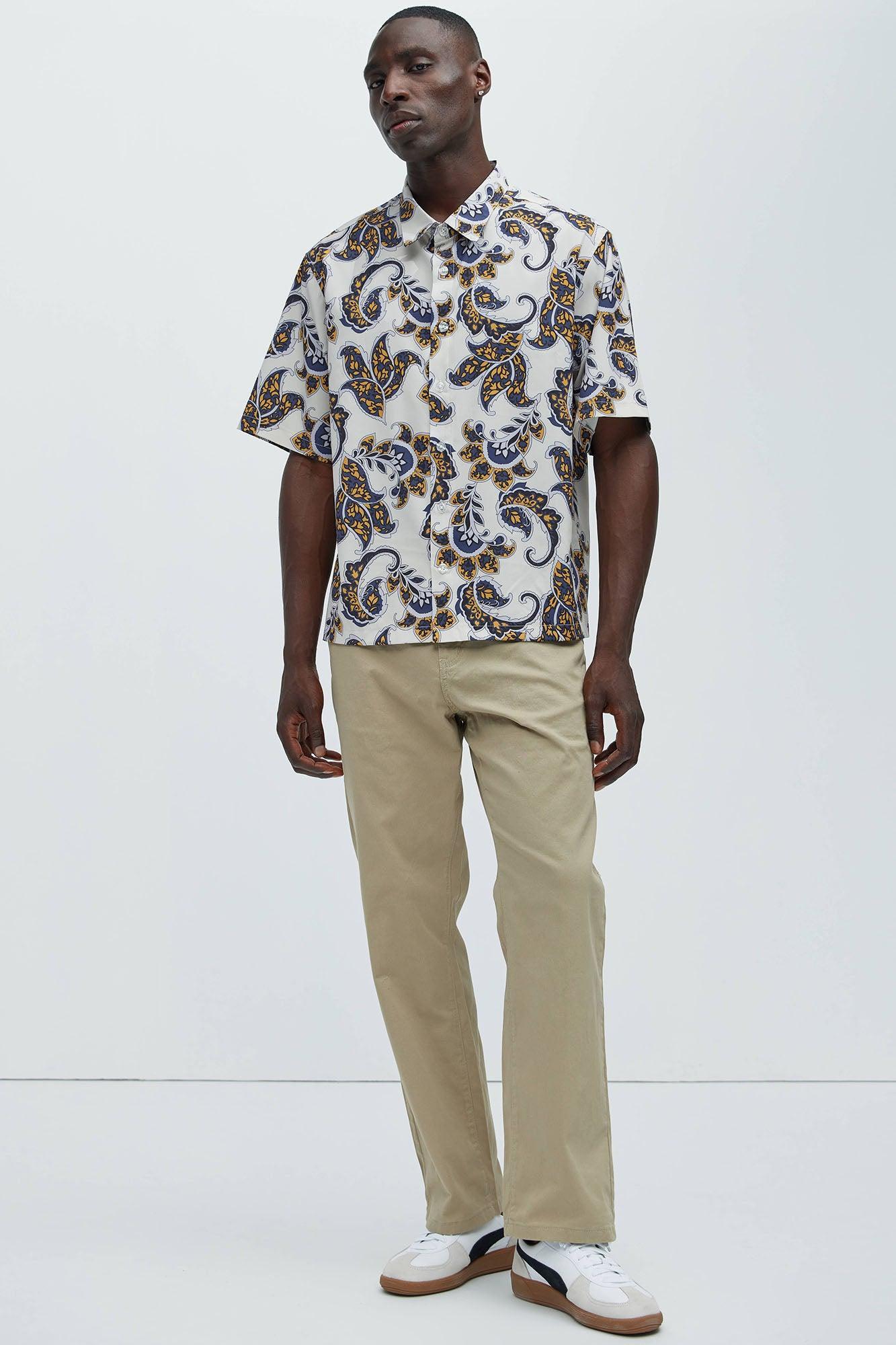 Tyler Paisley Shirt - White/combo Product Image