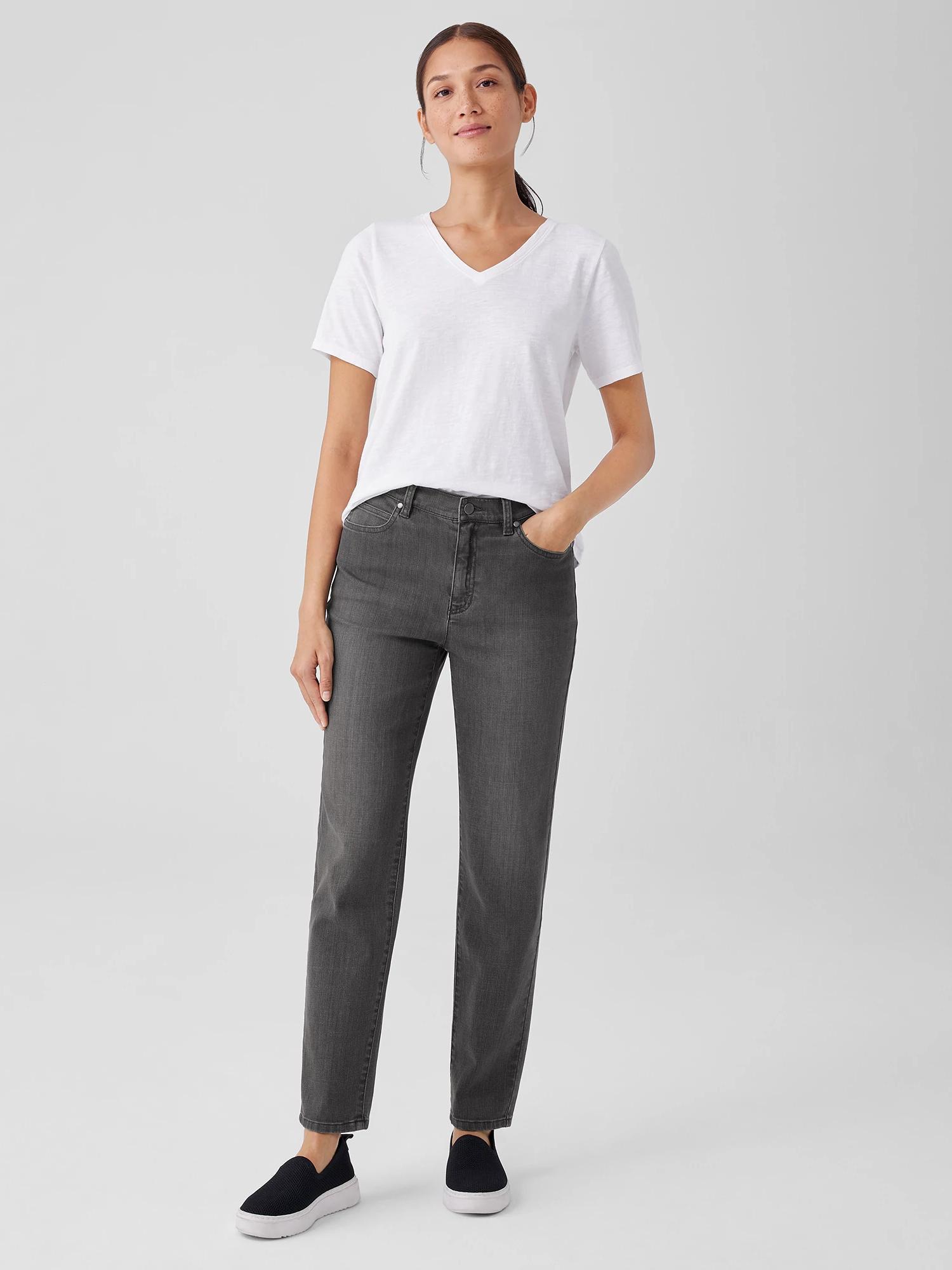 EILEEN FISHER Organic Cotton Stretch Slim Jeanfemale Product Image