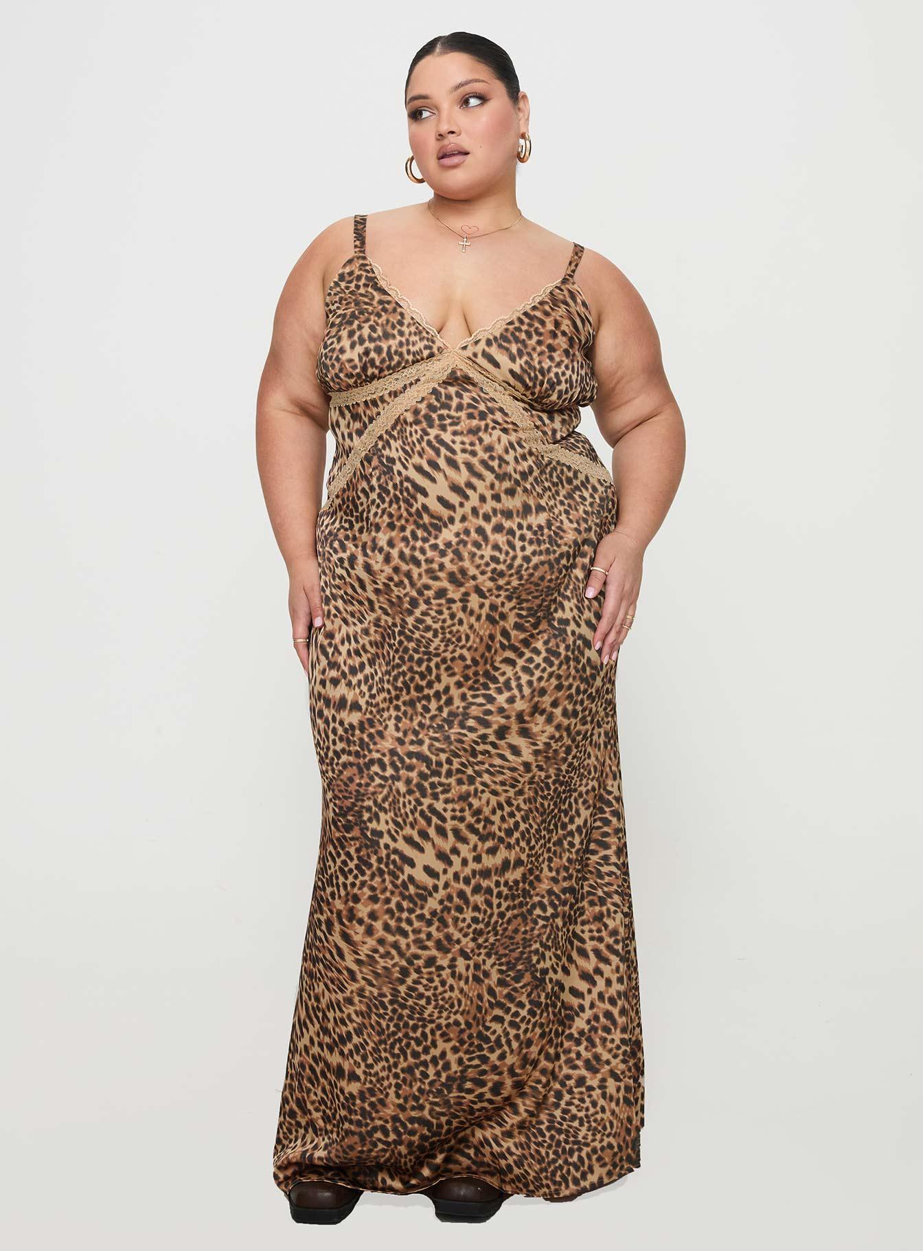 Sanctuary Maxi Dress Leopard Curve Product Image