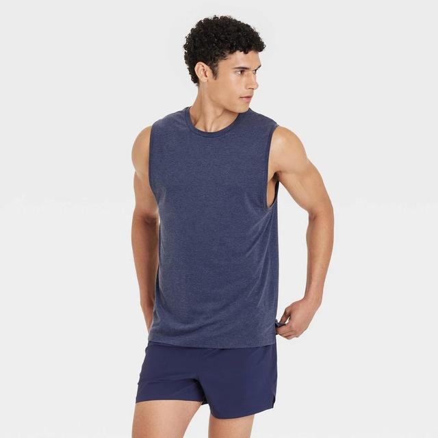 Mens Sleeveless Performance T-Shirt - All In Motion Navy Blue M Product Image