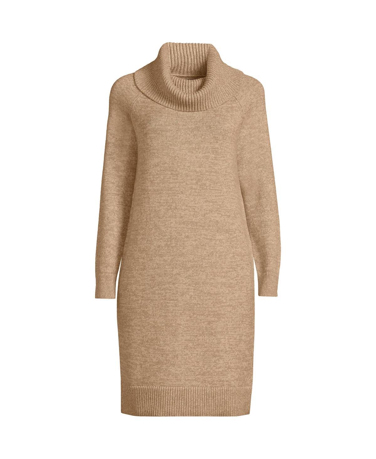 Womens Lands End Cozy Lofty Cowlneck Sweater Dress Product Image