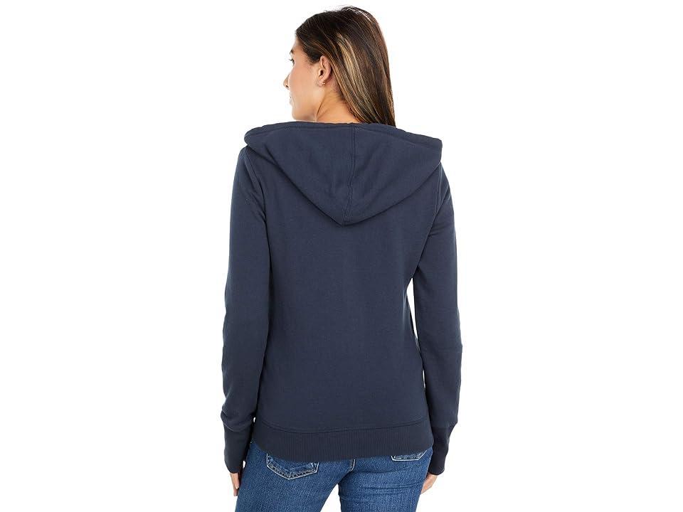 Tommy Hilfiger Flag Zip Hoodie (Sky Captain) Women's Clothing Product Image