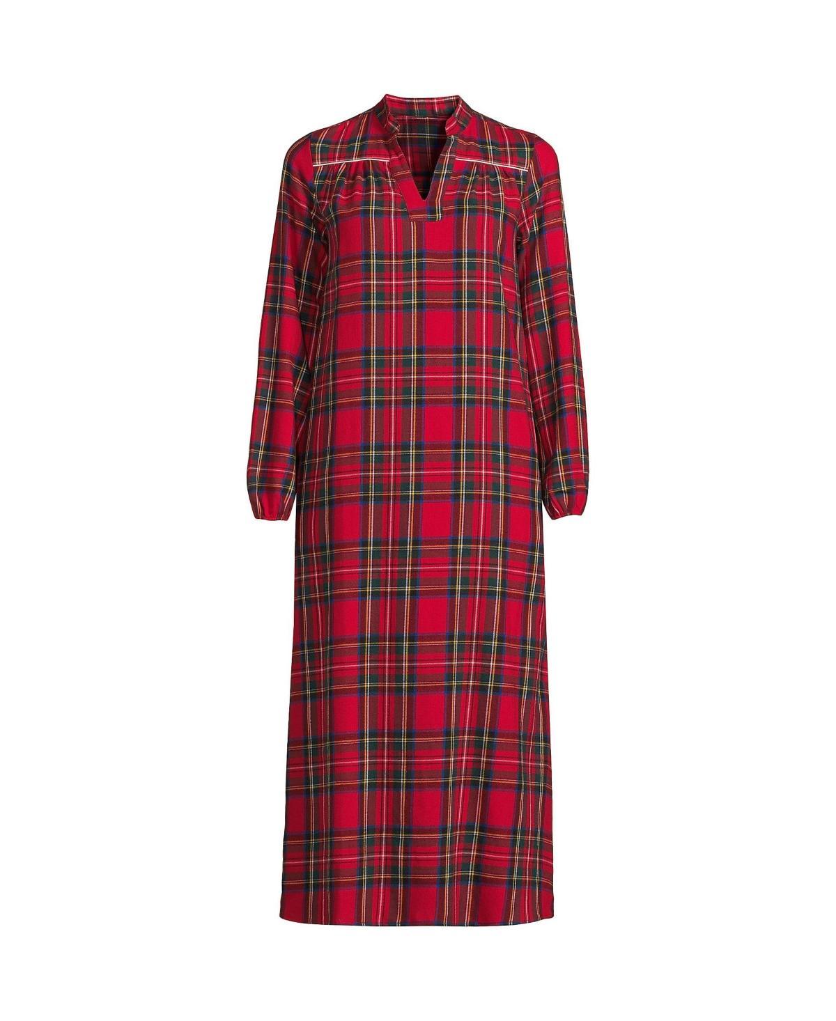 Lands End Womens Long Sleeve Flannel Nightgown Product Image