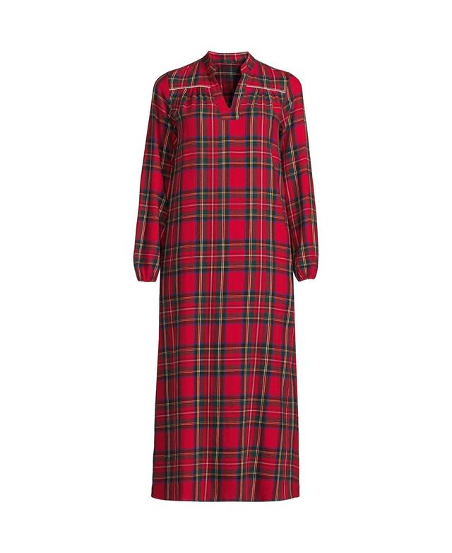 Lands End Womens Long Sleeve Flannel Nightgown Product Image