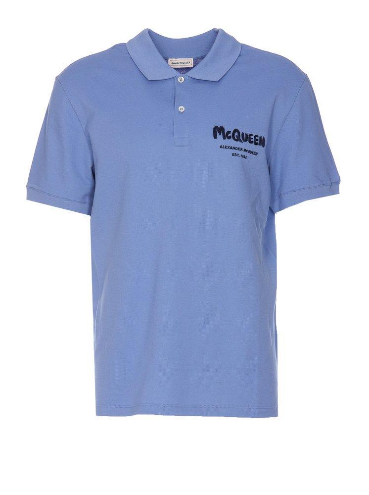 Logo Embroidered Polo Shirt In Blue Product Image