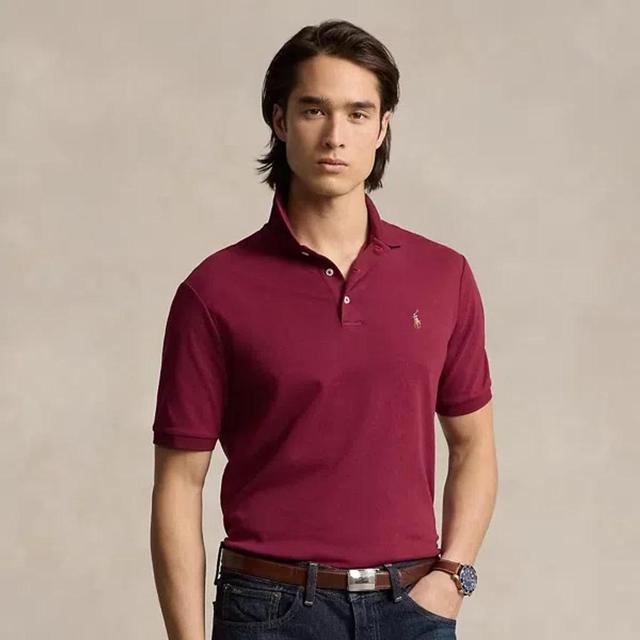 Custom Slim Fit Soft Cotton Polo Shirt In Red Product Image