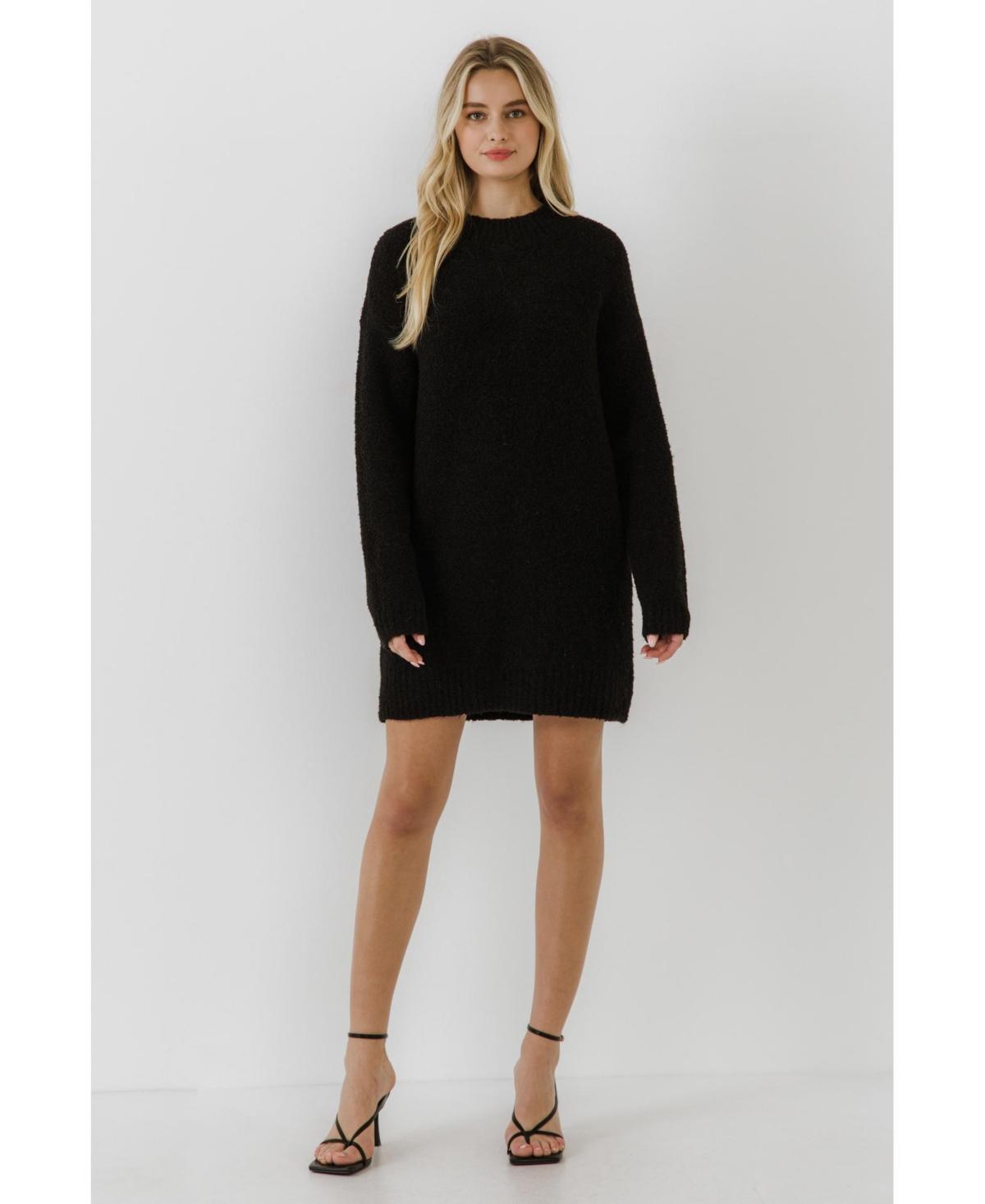 English Factory Womens Long-Sleeved Sweater Dress Product Image