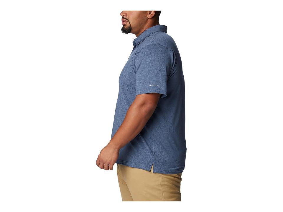 Columbia Big Tall Tech Trail Polo (Dark Mountain Heather) Men's Short Sleeve Pullover Product Image