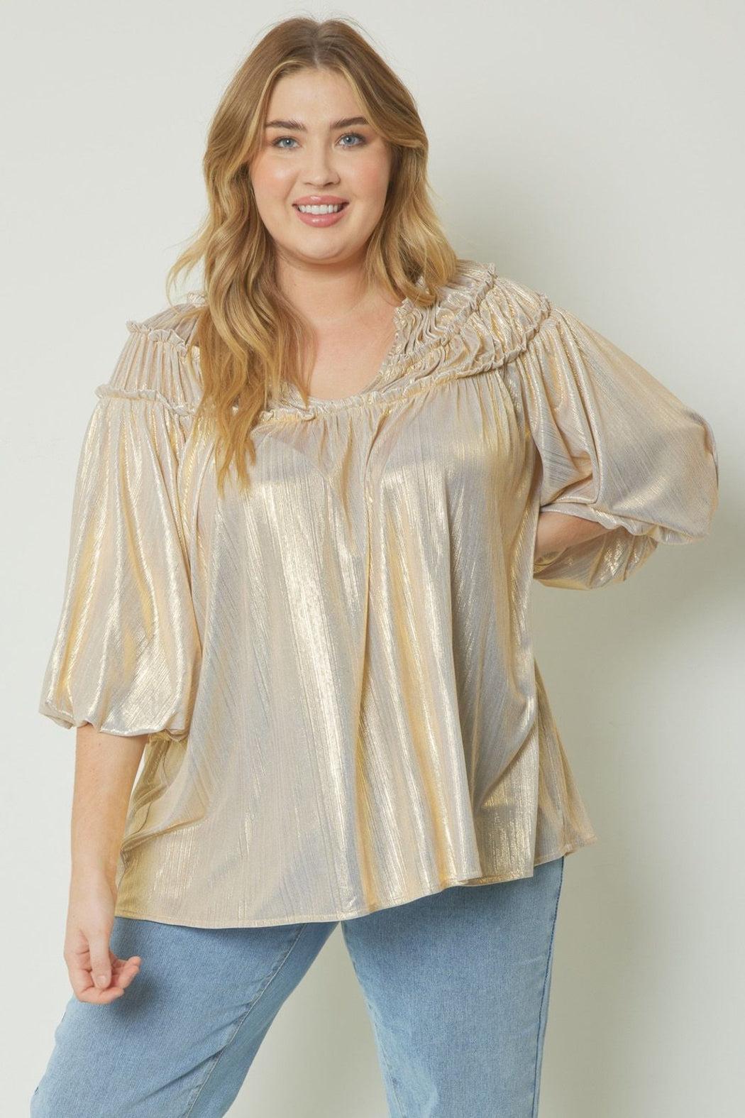 Metallic Love Top Female Product Image