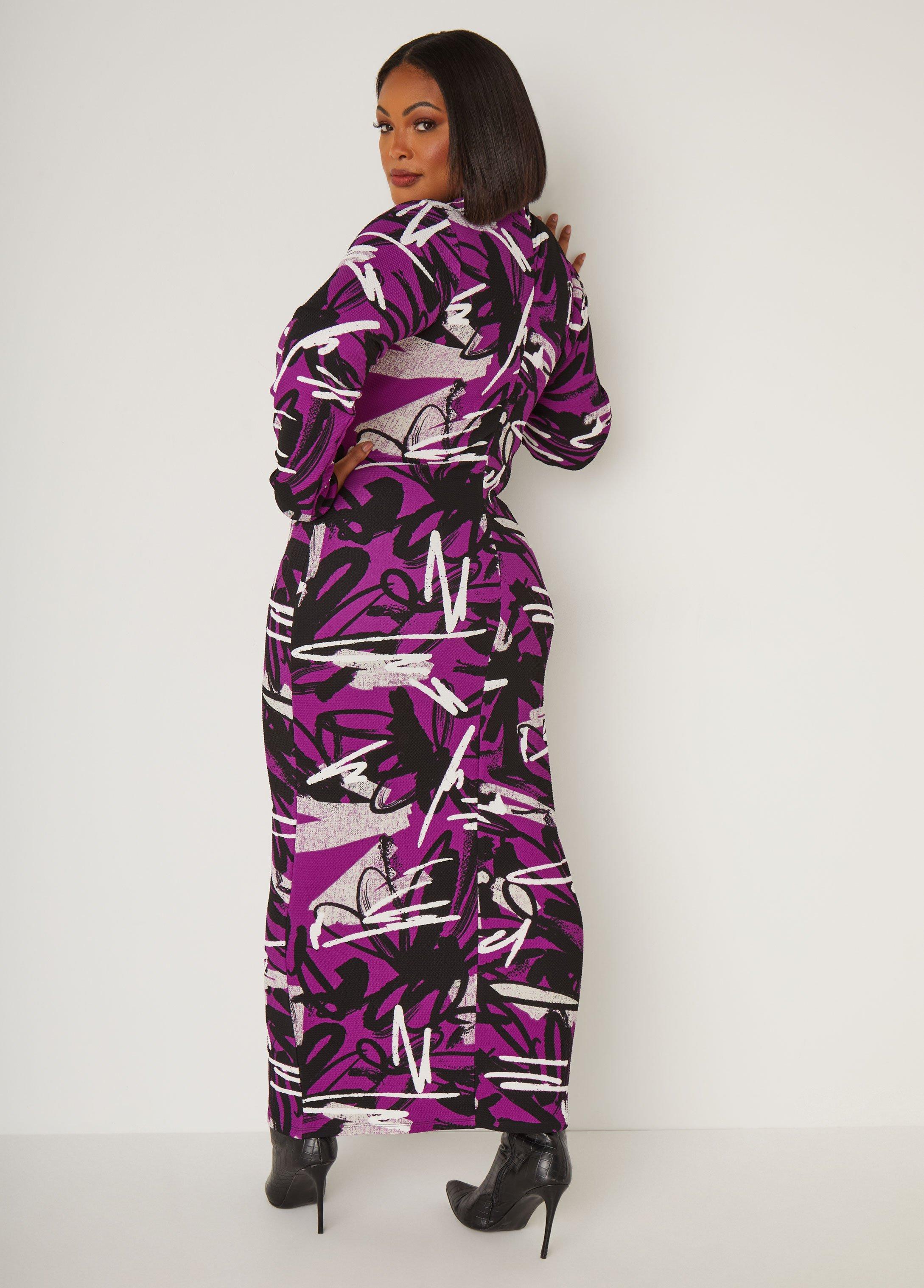 Brushstroke Maxi Bodycon Dress Product Image