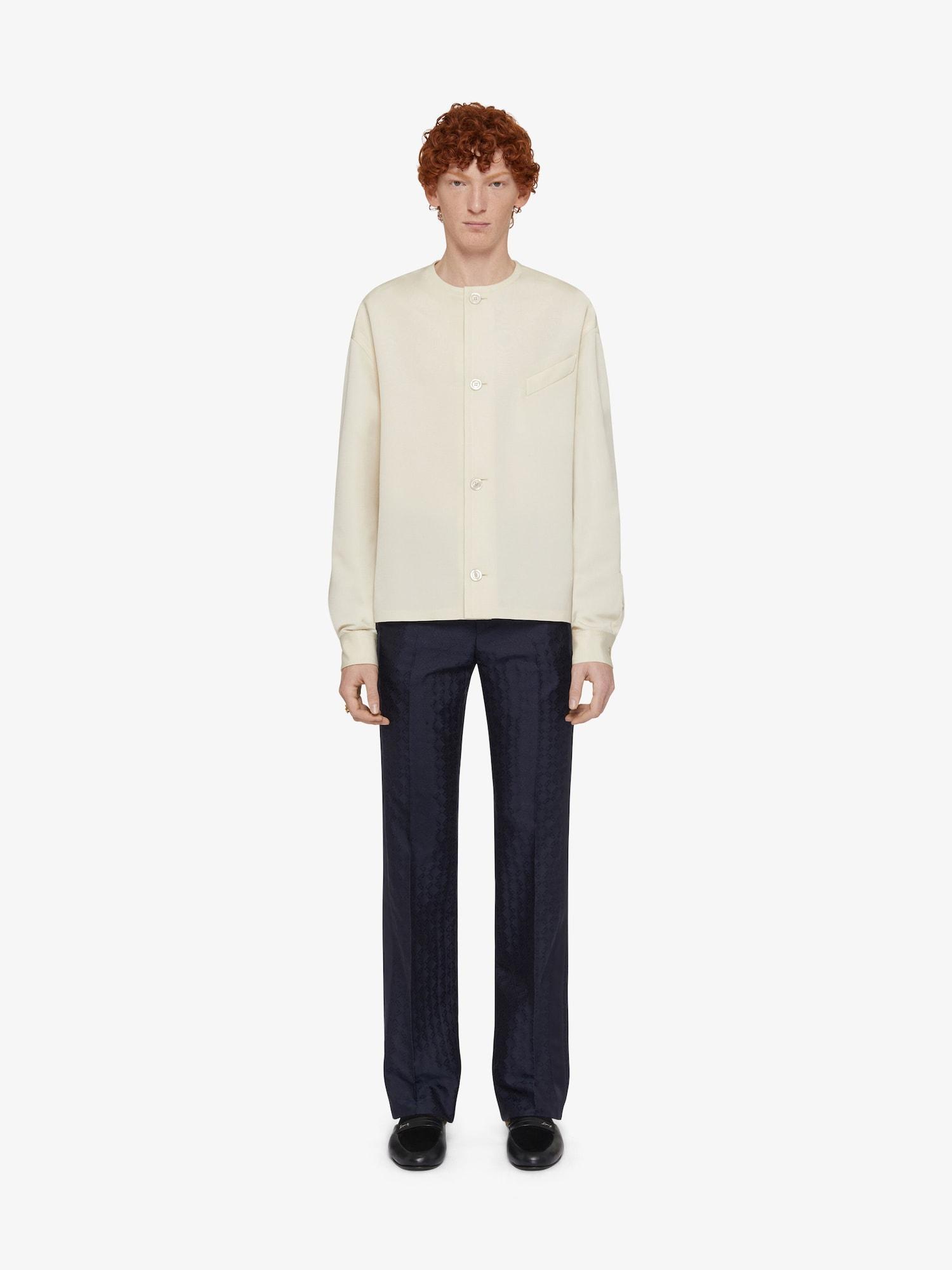 Blouse in wool with GIVENCHY gros grain Product Image