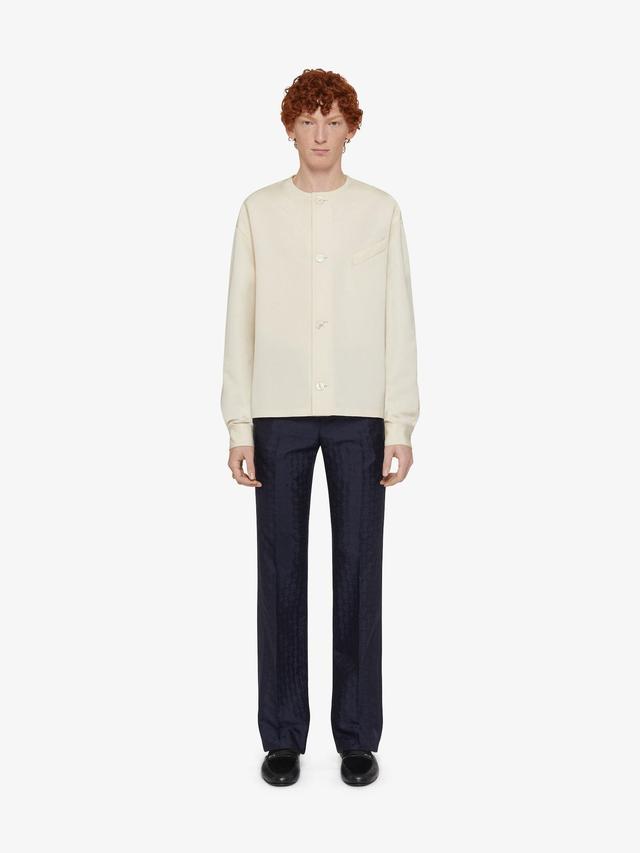 Blouse in wool with GIVENCHY gros grain Product Image