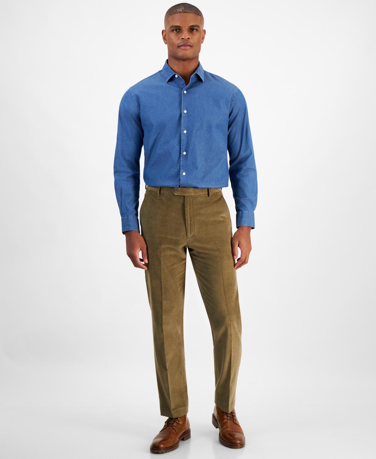 Tommy Hilfiger Mens Modern-Fit Solid Corduroy Pants Product Image