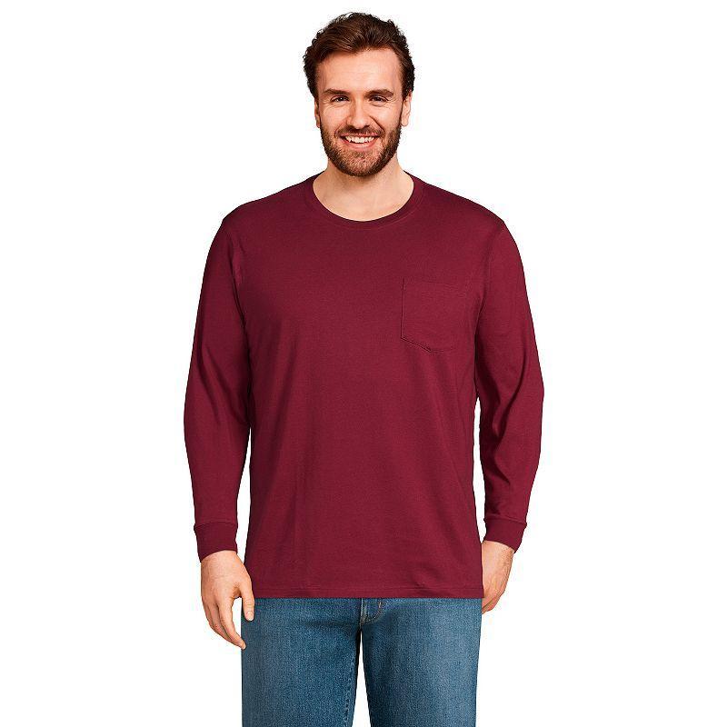 Lands End Big & Tall Super-t Long Sleeve T-Shirt with Pocket Product Image