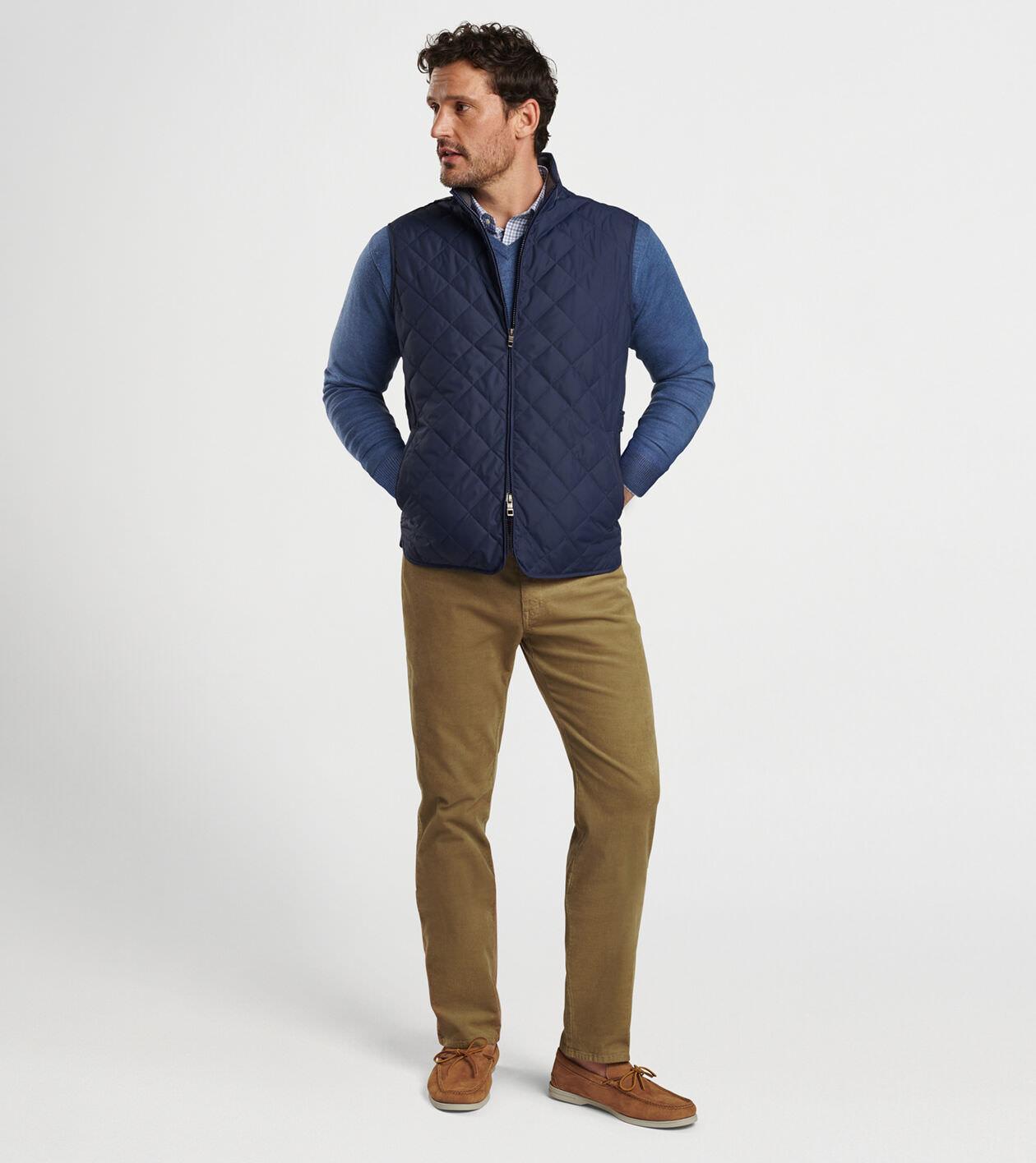 Peter Millar Mens Essex Vest | Color: Navy | Size: M Product Image