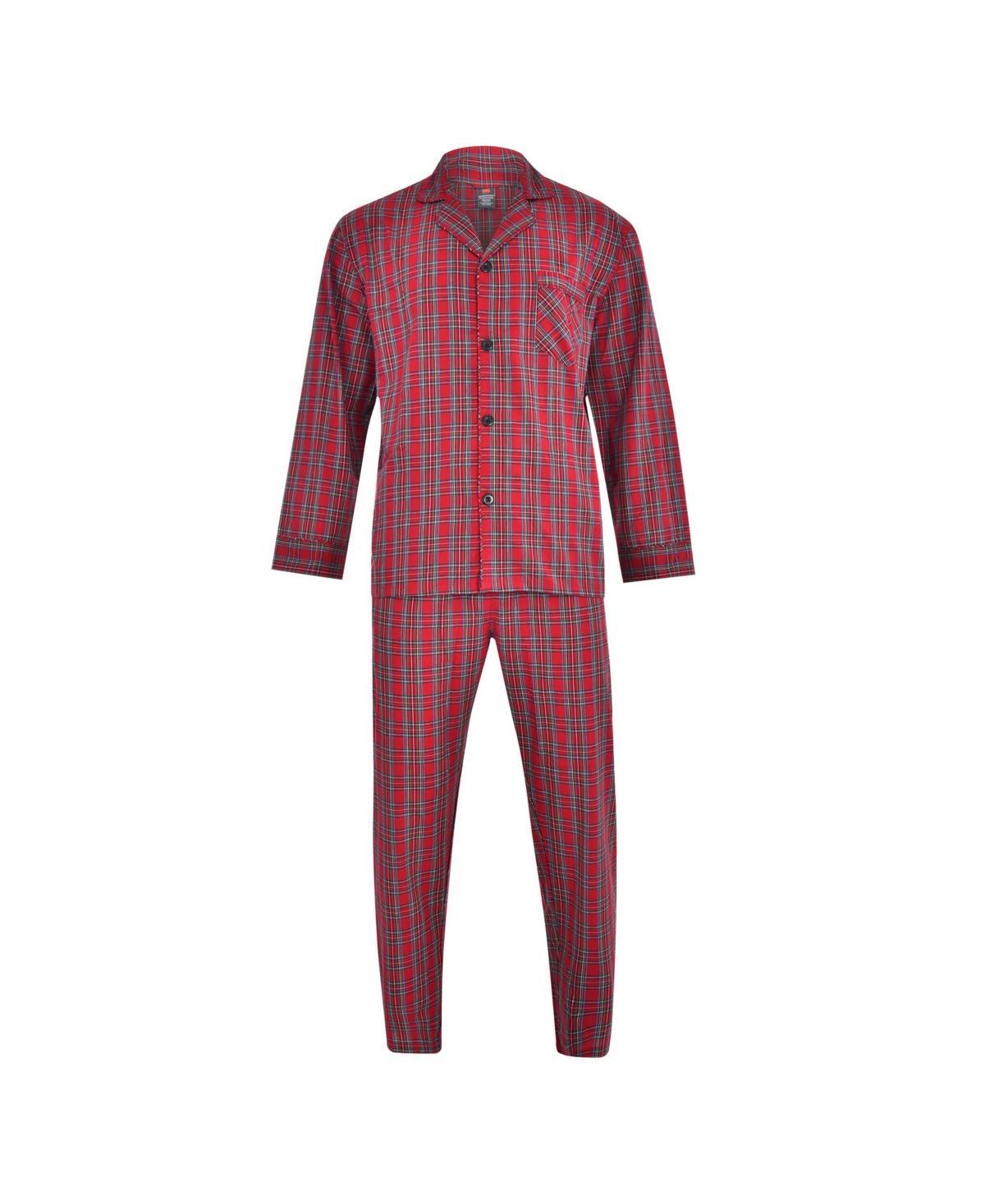 Big & Tall Hanes Classics Pajama Set, Mens Black Product Image