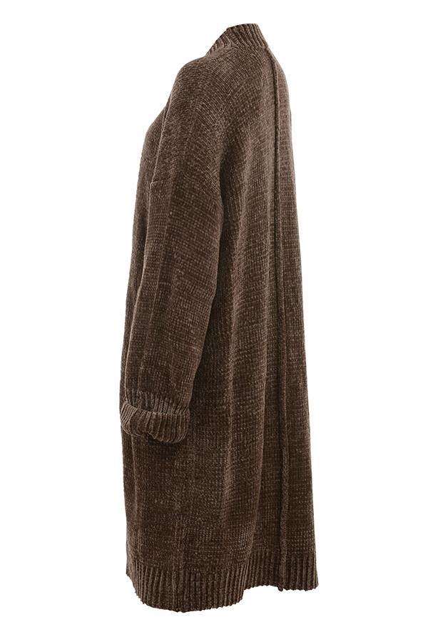 Celine Chocolate Chenille Slouchy Cardigan Product Image