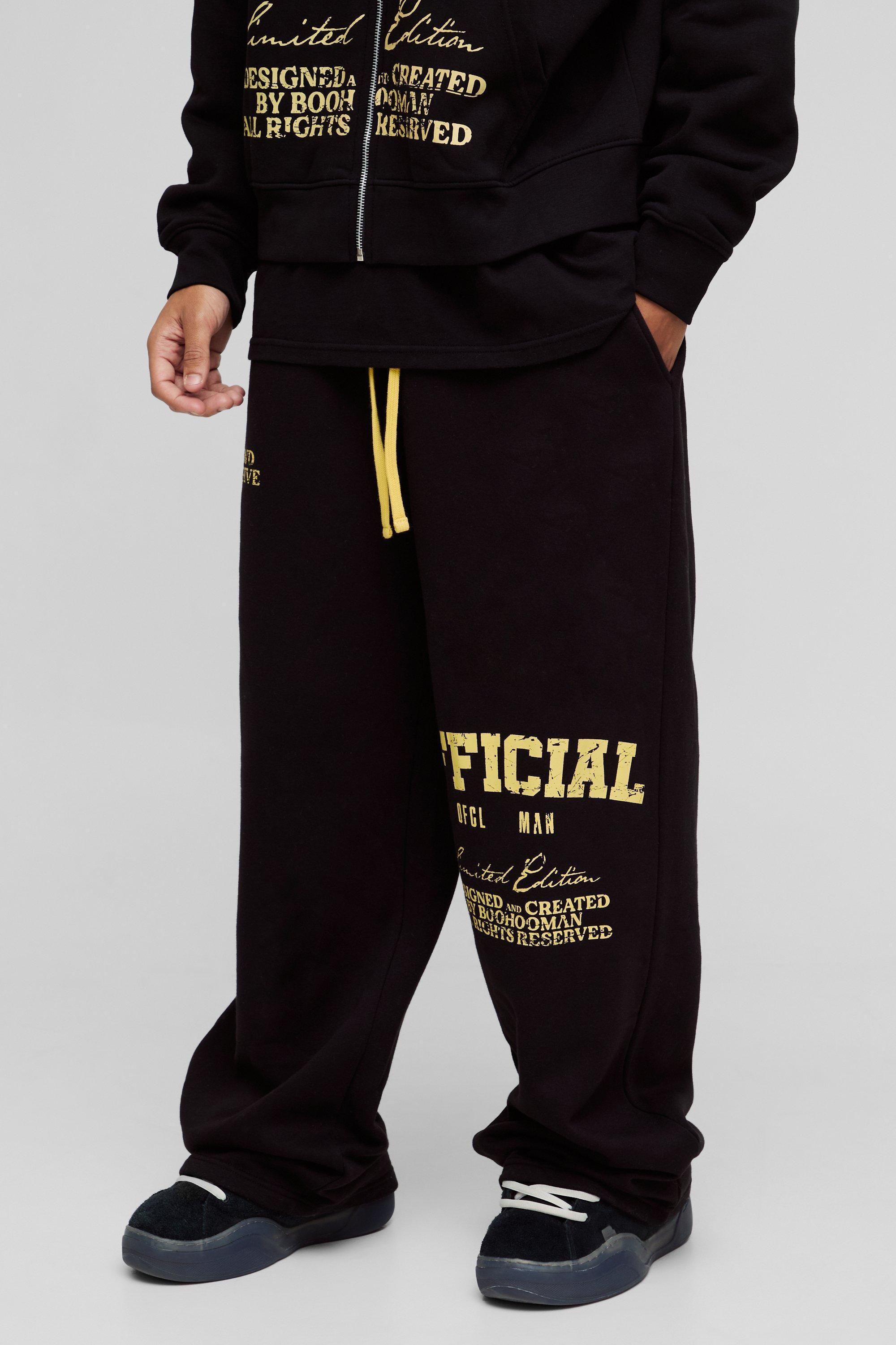 Relaxed Fit Official Print Sweatpants | boohooMAN USA product image